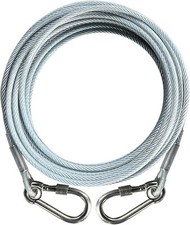 DogStuff Dog Tie Out Cable  25-Feet Dog Leash for Yard Reflective New Designed