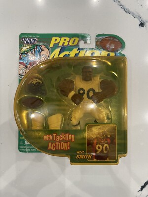 1999 Hasbro Starting Lineup Pro Action Broncos Neil Smith Tackling Action Figure