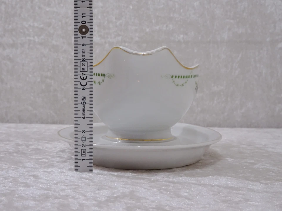 Antico Hutschenreuther Stile Liberty Porcellana Salsiera - Vintage Um 1900 - - Immagine 3 di 4