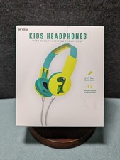 Vibe Kids Headphones Teal And Green Dinosaur