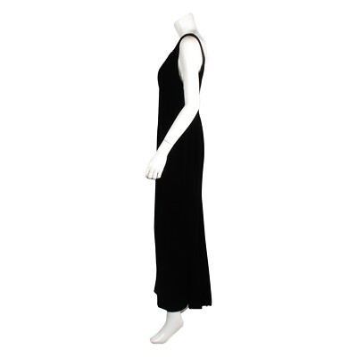 VALENTINO Black Velvet Sleeveless V-Neck Maxi Backless Dress - US 10 | eBay