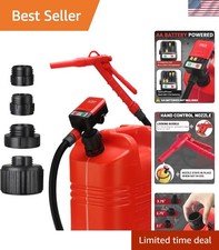 Effortless Fuel Transfer Pump with Hand Control - 51" Hose, Lightweight Design