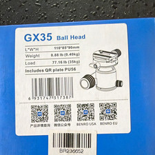 Benro GX35 Ball Head Tripod Head, Quick Release, Includes PU56 Plate