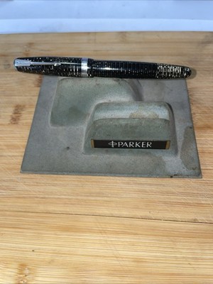 1944 Parker  VACUMATIC Silver Pearl Major Fountain Pen W/NT SERVICED -  RESTORED