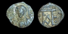 Antiguo sello bizantino siglo VI circa busto de Nimbate Virgen María