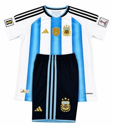 Argentina Football Jersey & Shorts Set Men Soccer Kit Siz M- L-XL-XXL