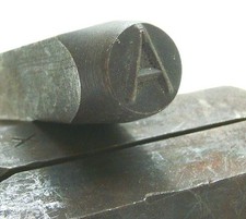 1/2" Letter "A" Stamp-Punch-Hand-Tool-Gold Bars-Silver-Trailer-Metal-Vintage