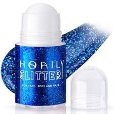 Roll on Blue Body Glitter Gel, Chunky Mermaid Sequins, 4th of July Halloween
