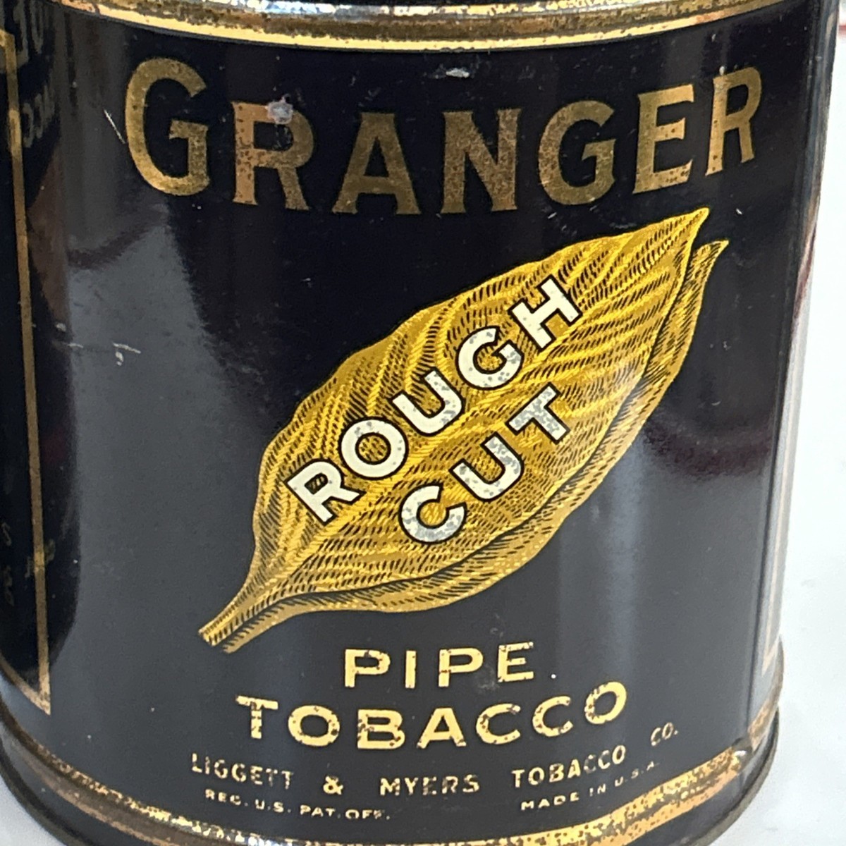 Granger Pipe Tobacco Tins EMPTY Rough Cut Lot of 2 Liggett & Myers