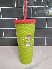 The Grinch Who Stole Christmas Tumbler 24 Oz Green/Red Travel Cup Holiday NEW