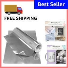 Durable Waterproof Adhesive Vinyl - 12" x 50ft Chrome Silver for Ultimate Crafts
