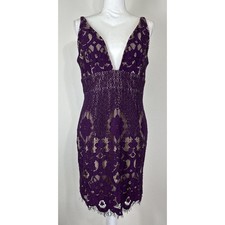 GB by Gianni Bini Purple Lace Bodycon Dress Size XL (Juniors)