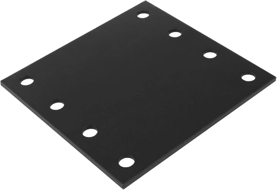 Placa de soporte de reparación recta plana negra de 4 piezas de 6", placa de reparación de fijación de metal Foto 4 de 4