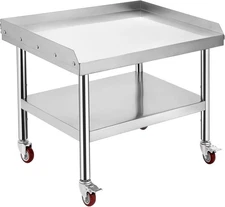 24"x28" Stainless Grill Table W/ Adjustable Undershelf for Commercial & Home Use