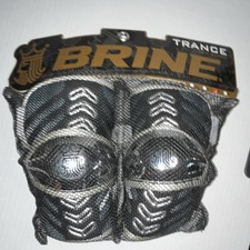 Brine Trance Arm Guard Medium Lacrosse Chrome Elbow Cap Dual Density Foam White