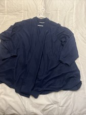 Susan Graver Weekend Navy Blue Liquid Knit Open Cardigan Sweater Kimono Tunic 3X