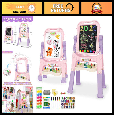 Adjustable Double-Sided Art Easel for Kids - Rotatable with Painting Accessories