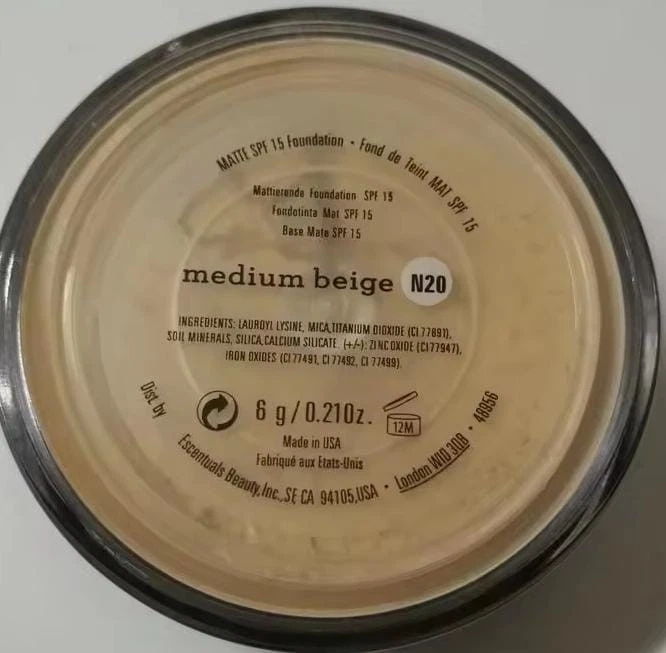 BareMinerals SPF 15 Matte Foundation Shade N20 Matte 6g Face Makeup Loose Powder - Image 2 of 3
