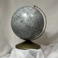 Rare Vintage Replogle Globe The Moon Authentic 6 Model Manned Landing Sites.