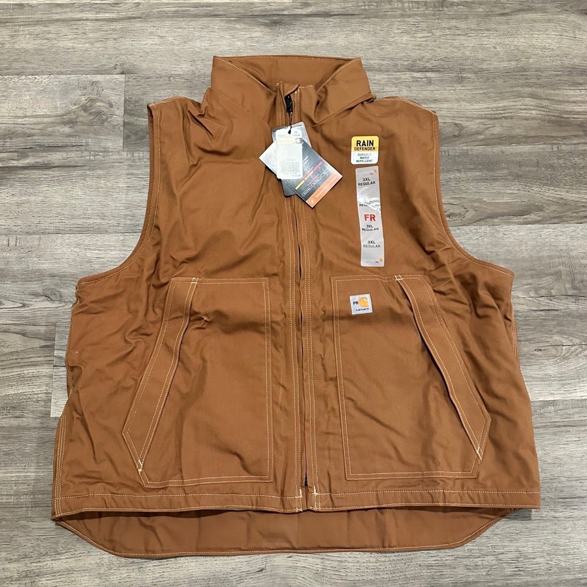 Carhartt FR Flame Resistant Quick Duck Insulated Vest Brown 3XL