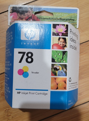 Genuine HP 78 Tri-Color Ink Cartridge (C6578D)   New Sealed Box   Unused