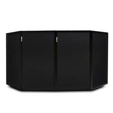 Vonyx DB2 Black Foldable DJ Screen Booth 4 Panel Lighting Deck Stand