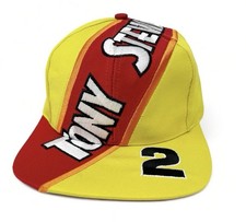 Tony Stewart #2 Indy Snapback Hat Cap Yellow/Red NASCAR Racing Big Logo All Over