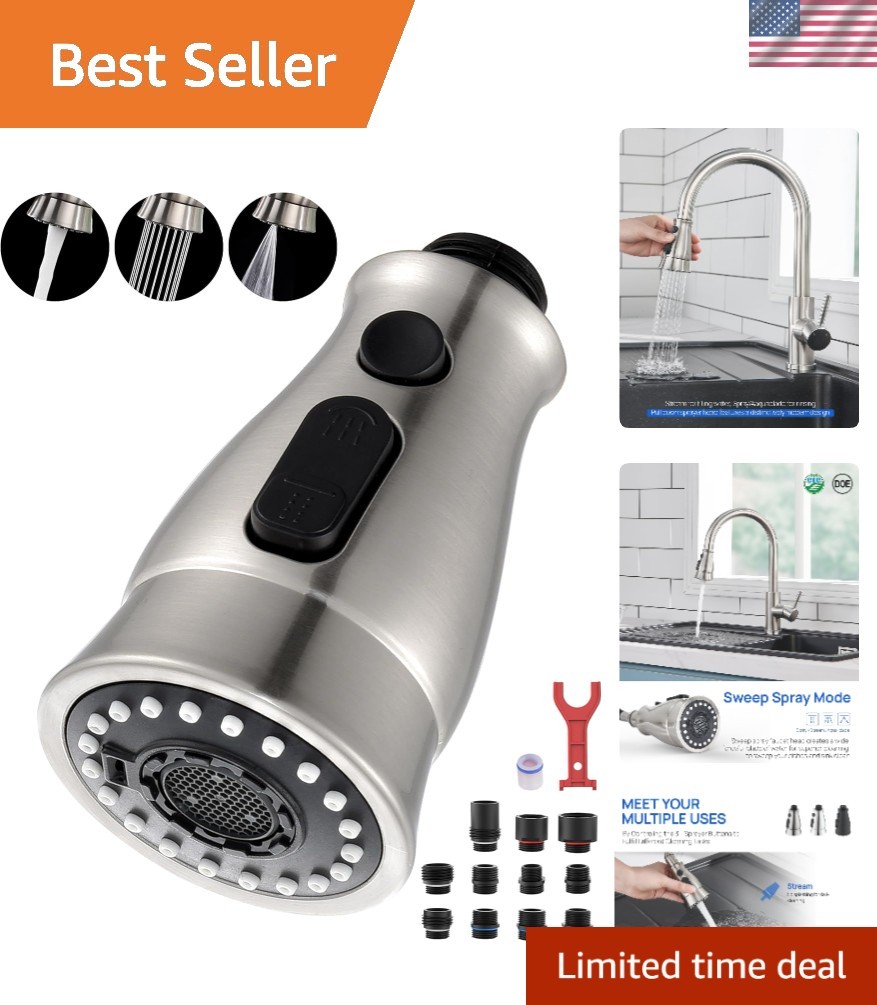 Kitchen Faucet Sprayer Head Replacement with 15 Adapters UPD