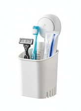 Suction Cup Toothbrush Holder and Shower Caddy Drill-Free, Removable, Power...