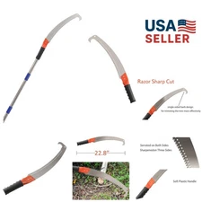 Adjustable 10FT Tree Trimming Saw - Stainless Steel Blade for Effortless Cuts