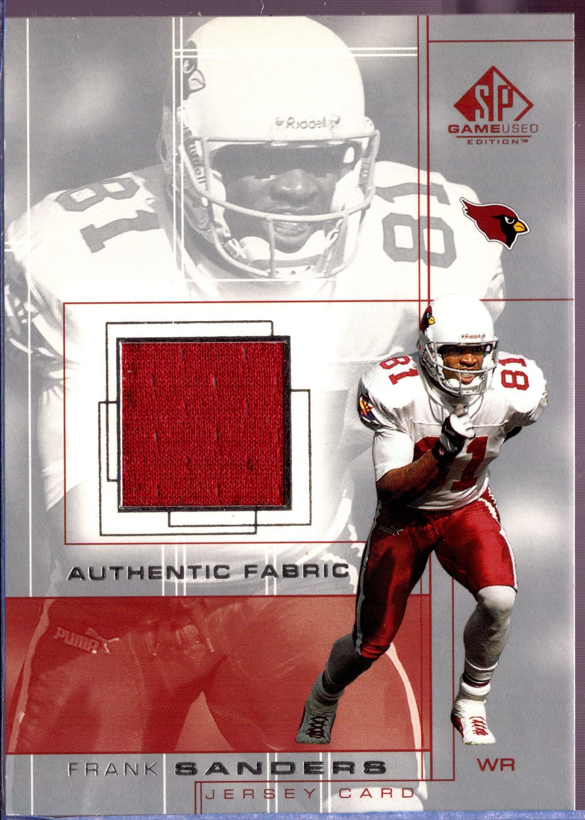 2001 SP Game Used Edition #FS Frank Sanders Authentic Fabric