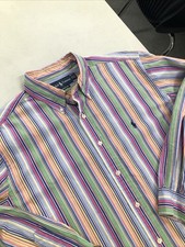 Polo Ralph Lauren Long Sleeve Button Shirt 16 1/2 32/33 Classic Fit Striped Pony