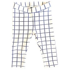 Janie  Jack GIRL'S WINDOWPANE PANTS White Blue Size 12 to 18 mos