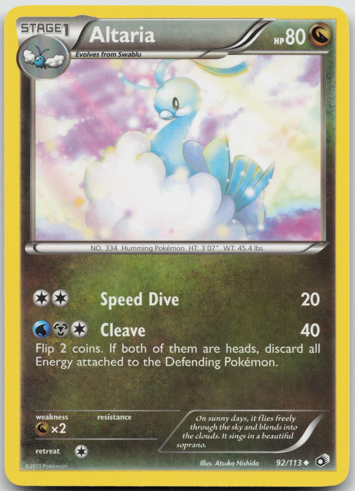 Altaria Uncommon Legendary Treasures 92/113 NM
