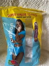 NEW Fruit of the Loom Women White Cotton Briefs 7 pk. Size 10 Open Pkg READ
