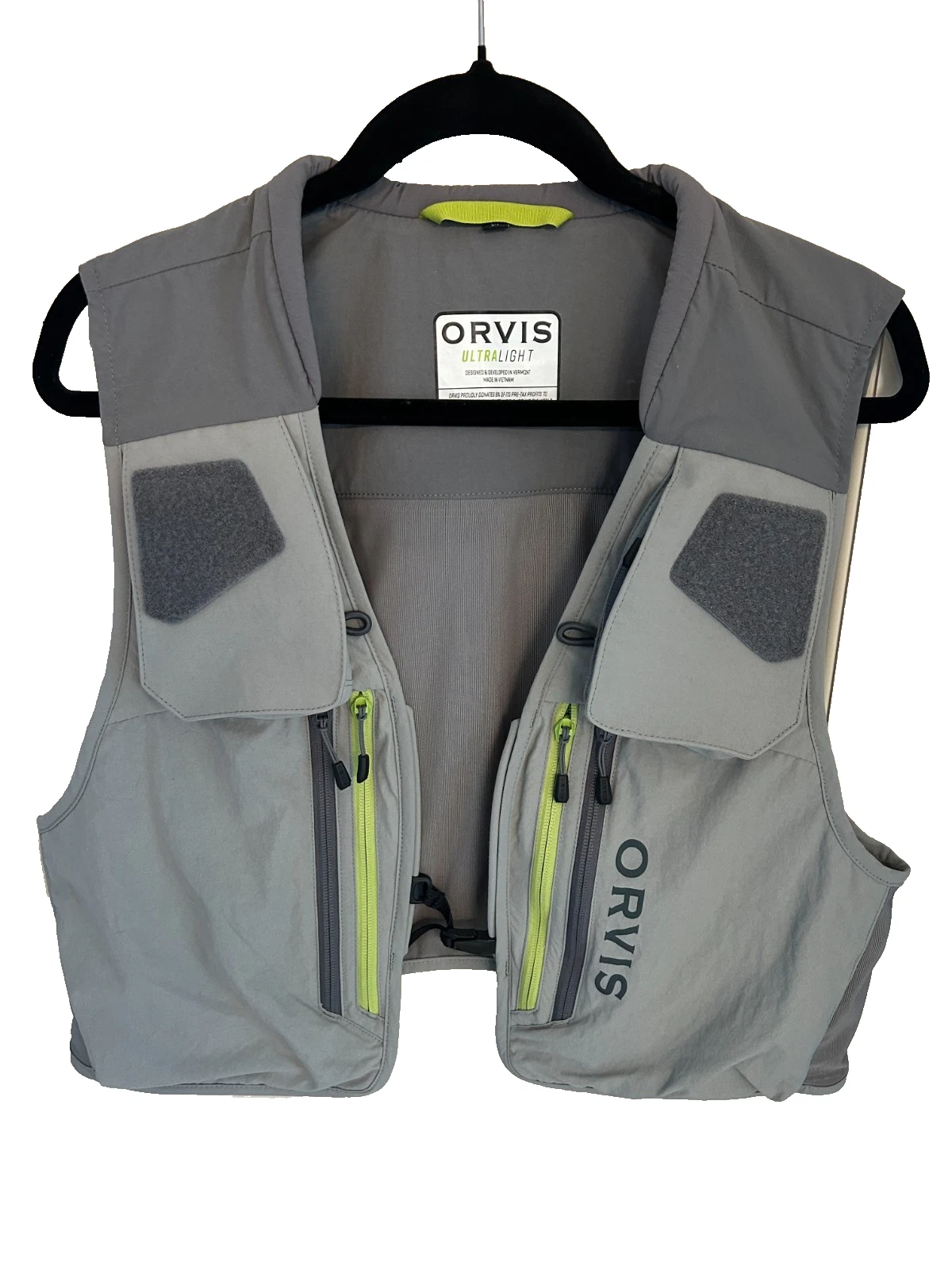 ORVIS Mens Ultralight Fly Fishing Vest in Storm Gray XL Large Excellent