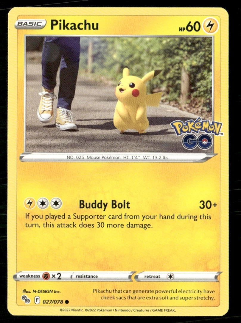 Pikachu 027/078 Pokémon GO for sale | eBay