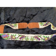 VINTAGE NATIVE BEADED COLLECTIBLE SASH BELT - NEVER WORN ARTWORK PIECE