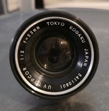 Tokyo Kogaku 53mm f2 Lens Made In Japan With/ Leather Case.