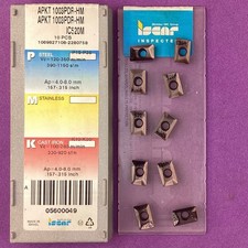10pc ISCAR APKT 1003PDR-HM Carbide Milling Inserts; IC 520M Machinist