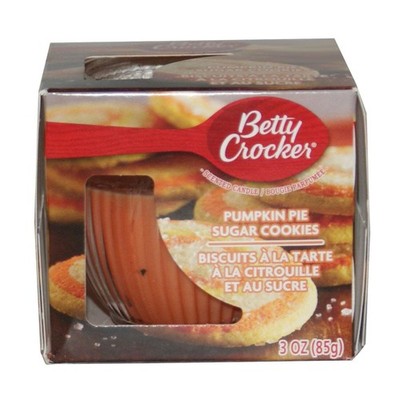 29821 - Betty Crocker 3 oz Autumn Fall Pumpkin Pie Sugar Cookies Scented Candle