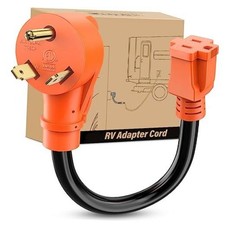 RV Power Adapter Cord 30 Amp to 15 Amp Pure Copper Heavy Duty 10 Gauge 30M/15F