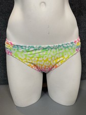 Retired Victoria s Secret Multicolor Cheetah Print Bikini Bottoms Size Medium