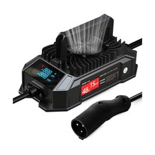 15 Amp 48 Volt Golf Cart Charger for Club Car DS Precedent, 2025 3-Pin Round ...
