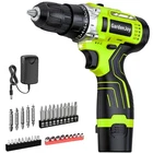 Cordless Power Drill 12V 1500mAh Battery, 2 Speed, 24+1 Clutch - DIY Projects