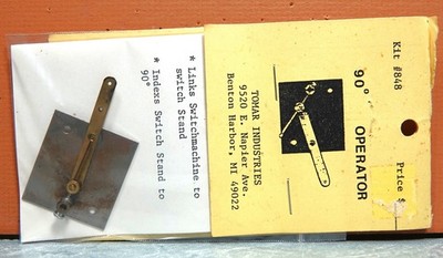 TOMAR INDUSTRIES HO SCALE 90 DEGREE SWITCH STAND OPERATOR # 848