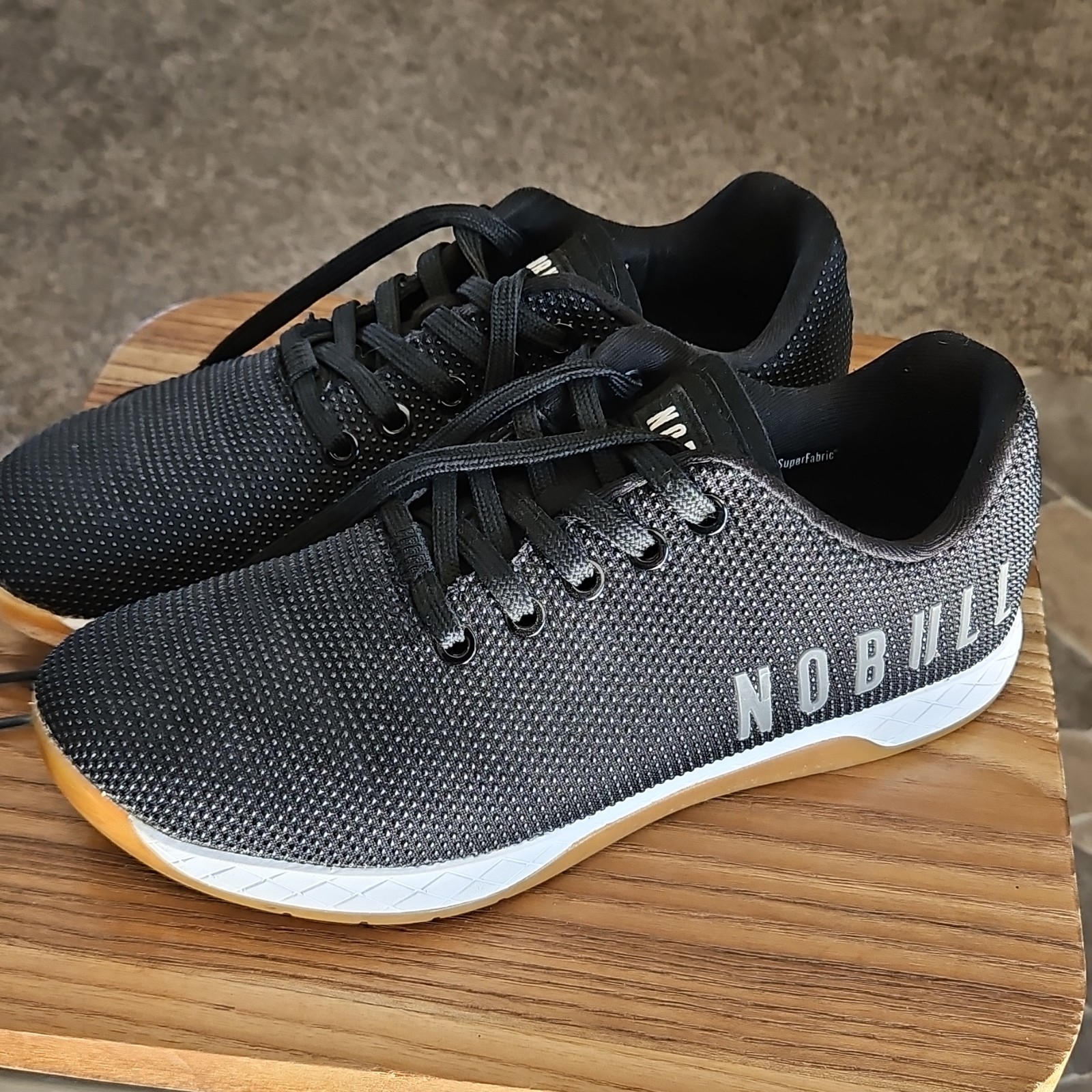 NOBULL SuperFabric Women's Black Athletic Sneakers Breathable Low Top
