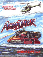 Aqua Jack Arcade Flyer Original Vintage 1989 Video Game Art 8.5" x 11" AquaJack image