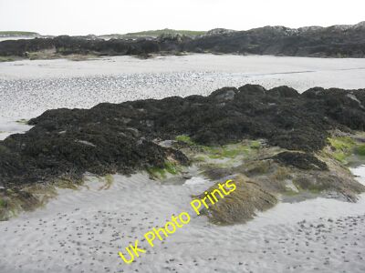 Foto 12x8 Ebbe bei Port Beag Ruaig Algen- und Wurmwürfe ab Rubh' um 2015