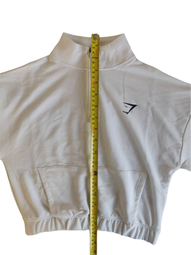 Gymshark Cropped Top Womens Extra Small White Gym Training Casual Ladies - Picture 8 of 10
